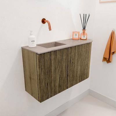 Toiletmeubel Mondiaz Joya Dlux | 71.6 cm | Meubelkleur Dusk | Faye wastafel Saba Wasbak Links | Zonder kraangat(en)