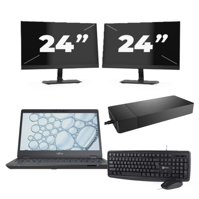 Fujitsu Lifebook U7310 - Intel Core i5-10e Generatie - 13 inch - 8GB RAM - 256GB SSD - Windows 11 Home + 2x 24 inch Monitor Fujitsu Lifebook U7310 - Intel Core i5-10e Generatie - 13 inch - 8GB RAM - 256GB SSD - Windows 11 Home + 2x 24 inch Monitor