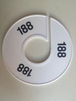 Maatring 11 cm wit/zwart 188