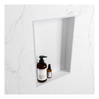Wandnis Solid Surface Easy | In- en opbouw | 30x45x8 cm | 1 vak | Cale/Talc