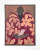 Urban Cotton Wandkleed 'Borrowed Home' 145 x 190cm in Floating Frame - black