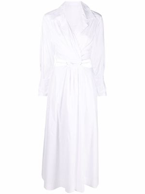 Simkhai robe mi-longue à découpes - Blanc