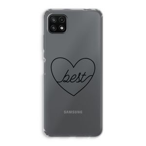Best heart black: Samsung Galaxy A22 5G Transparant Hoesje