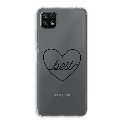 Best heart black: Samsung Galaxy A22 5G Transparant Hoesje