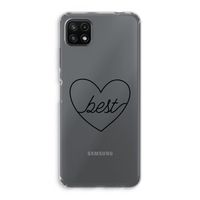 Best heart black: Samsung Galaxy A22 5G Transparant Hoesje Best heart black: Samsung Galaxy A22 5G Transparant Hoesje