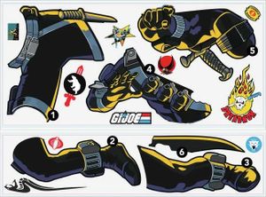 RoomMates GI Joe Retro Snake Eyes Muursticker 93 cm 16 Delig