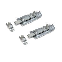 2x stuks rolschuif / rolschuiven / poortgrendel staal verzinkt 5,6 x 14 cm