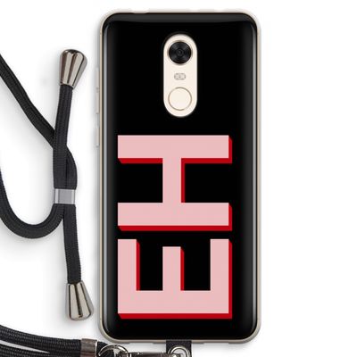 Monogram: Xiaomi Redmi 5 Transparant Hoesje met koord