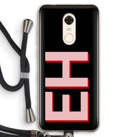 Monogram: Xiaomi Redmi 5 Transparant Hoesje met koord