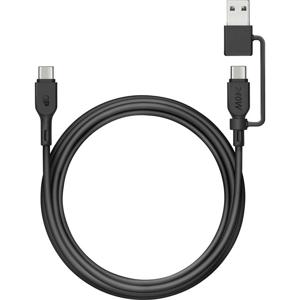 GP USB-kabel USB-C, USB-A stekker 1.5 m Zwart GPCBCCBVBKUSB971