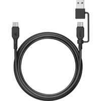GP USB-kabel USB-C, USB-A stekker 1.5 m Zwart GPCBCCBVBKUSB971