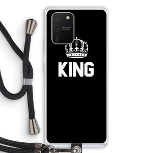 King zwart: Samsung Galaxy S10 Lite Transparant Hoesje met koord
