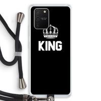 King zwart: Samsung Galaxy S10 Lite Transparant Hoesje met koord