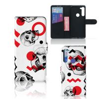 Telefoonhoesje met Naam Motorola G8 Power Skull Red Telefoonhoesje met Naam Motorola G8 Power Skull Red