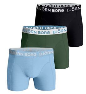 Bjorn Borg Boxershorts Essentials 3-pack blue-groen-zwart
