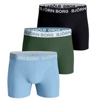 Bjorn Borg Boxershorts Essentials 3-pack blue-groen-zwart