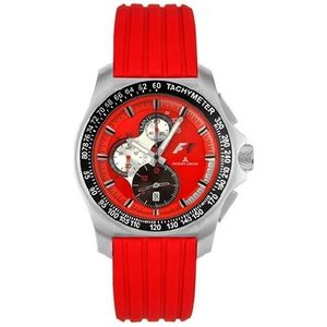 Horlogeband Jacques Lemans F5015E Rubber Rood 22mm