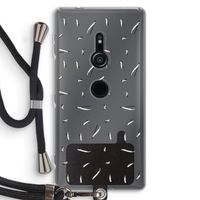 Hipster stripes: Sony Xperia XZ2 Transparant Hoesje met koord