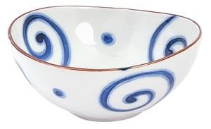 Blauw-witte keramische kom - Mixed Bowls - 500ml - 16 x 7cm