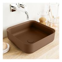 Waskom Mondiaz Binx | 36x13x36 cm | Solid Surface | Vrijstaand | Vierkant | Rust