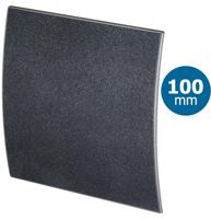 Whisper Pro-design Badkamerventilator - Ø100mm - Aan/uit - Gebogen Kunststof - Grafiet Deluxe
