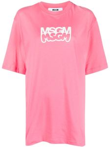 MSGM t-shirt à logo imprimé - Rose