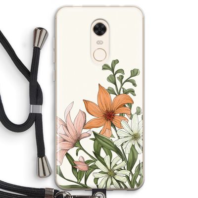 Floral bouquet: Xiaomi Redmi 5 Transparant Hoesje met koord