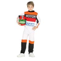 Motorcoureur verkleed kostuum voor kinderen - thumbnail