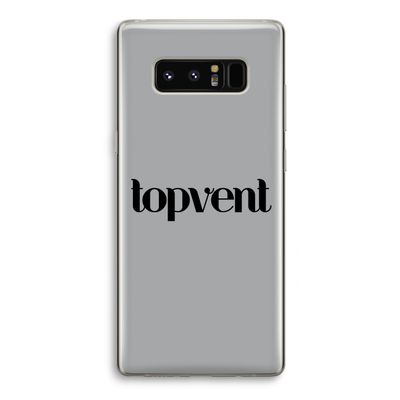 Topvent Grijs Zwart: Samsung Galaxy Note 8 Transparant Hoesje