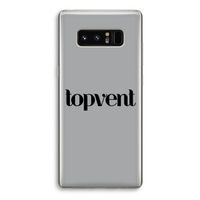 Topvent Grijs Zwart: Samsung Galaxy Note 8 Transparant Hoesje