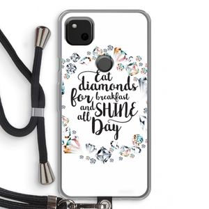 Diamonds: Pixel 4a Transparant Hoesje met koord