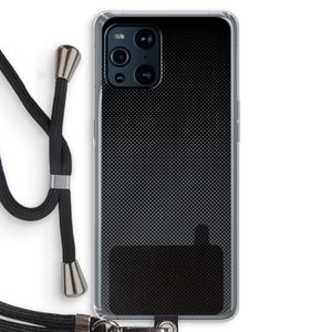 Musketon Halftone: Oppo Find X3 Transparant Hoesje met koord