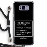 Mijn Motto's: Samsung Galaxy S8 Plus Transparant Hoesje met koord