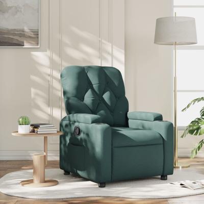 Fauteuil verstelbaar stof donkergroen