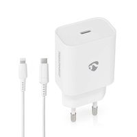 Oplader | 1,67 A / 2,22 A / 3,0 A | Outputs: 1 | Poorttype: 1x USB-C | Lightning 8-Pins (Los) Kabel | 1.0 m | 15 / 20 W | Automatische Voltage Selectie - thumbnail