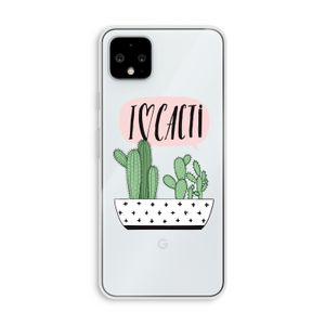 I love cacti: Pixel 4 XL Transparant Hoesje