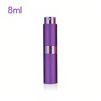 Luxe Mini Parfum Flesje - Navulbaar - 8 ml - Reisflesje - Parfumverstuiver - Mat Paars