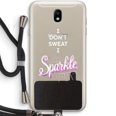 Sparkle quote: Samsung Galaxy J7 (2017) Transparant Hoesje met koord