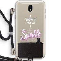 Sparkle quote: Samsung Galaxy J7 (2017) Transparant Hoesje met koord