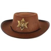 Funny Fashion Cowboy/sheriff hoed - bruin - kinderen - carnaval Funny Fashion Cowboy/sheriff hoed - bruin - kinderen - carnaval