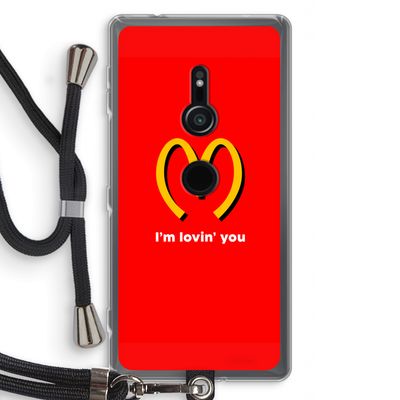 I'm lovin' you: Sony Xperia XZ2 Transparant Hoesje met koord