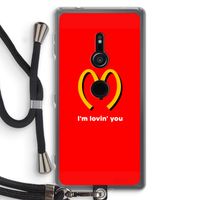 I'm lovin' you: Sony Xperia XZ2 Transparant Hoesje met koord
