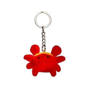 Pluche krab sleutelhanger knuffel 6 cm   -