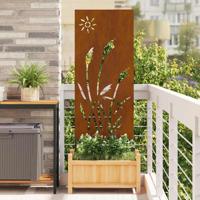 Tuin Privacy Screen Fretwerk Roestig 50 x 140 cm Cortenstaal