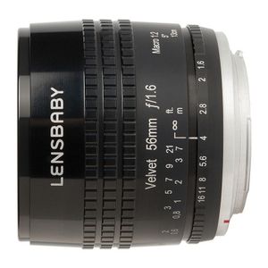 Lensbaby Velvet 56 Pentax K-mount objectief Zwart