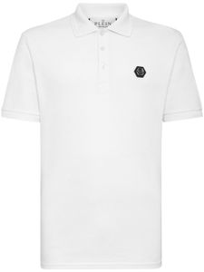 Philipp Plein polo en coton à logo imprimé - Blanc