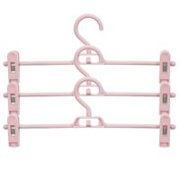 Kipit - broeken/rokken kledinghangers - set 16x stuks - roze - 32 cm