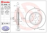 Remschijf BREMBO, Remschijftype: Binnen geventileerd, u.a. für Nissan