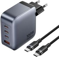 Vention-oplader 100 W 1xUSB-A 3xUSB-C + kabel