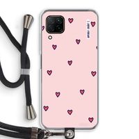 Hartjes: Huawei P40 Lite Transparant Hoesje met koord